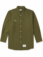 WTAPS - Button-Down Collar Embroidered Cotton Oxford Shirt - Green