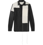 Rick Owens - Colour-Block Studded Cotton and Silk-Blend Shirt - Men - Black