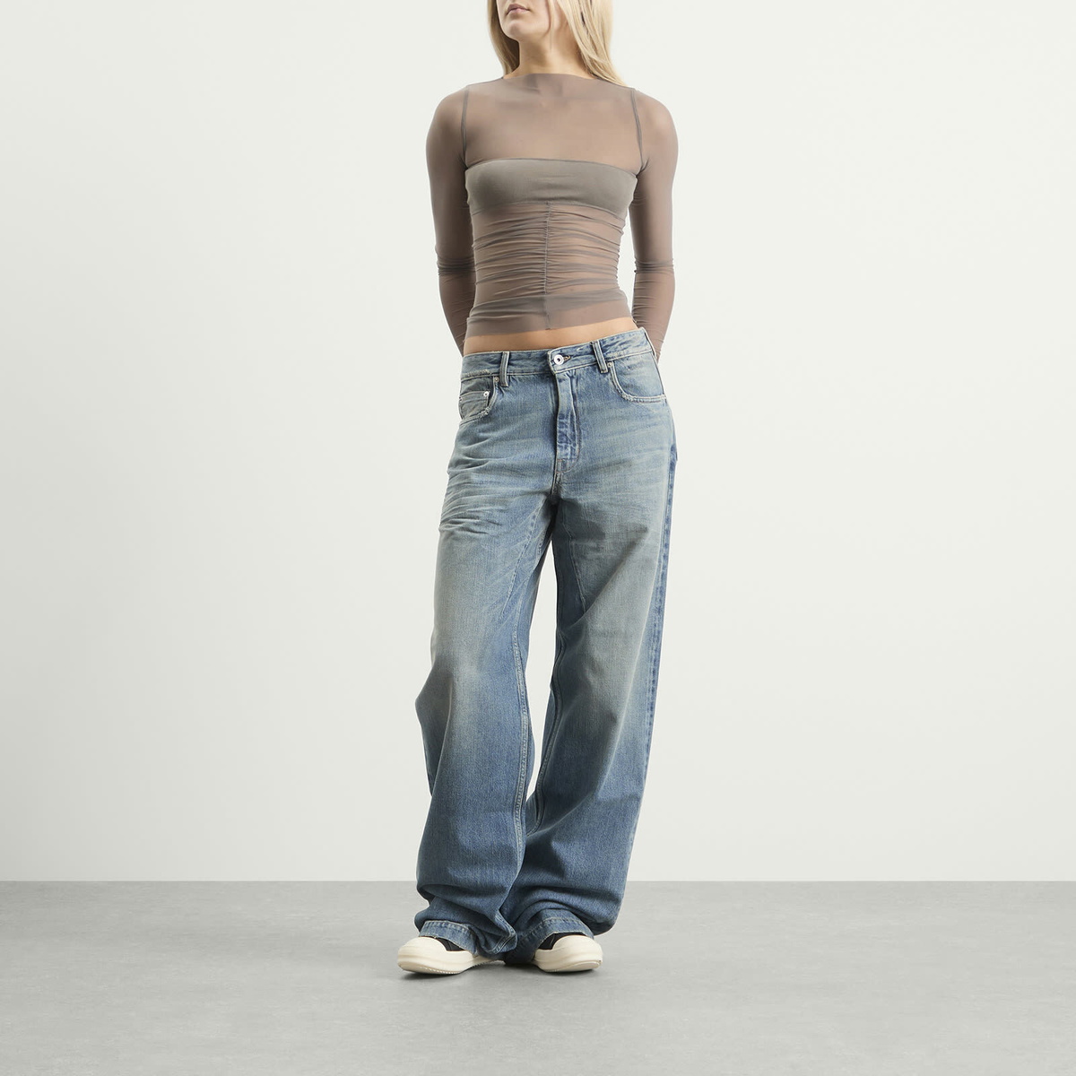 Rick Owens Women's Temple Top with Bandeau in Dust