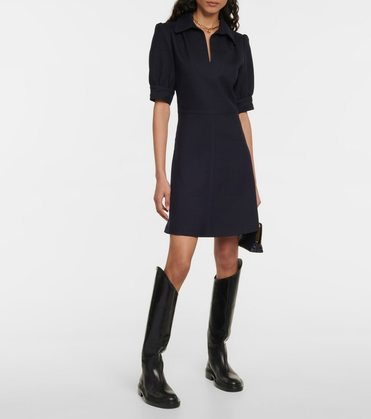 See By Chloe - A-line cotton-blend minidress