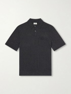 Hartford - Cotton and Cashmere-Blend Polo Shirt - Gray