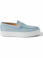 Christian Louboutin - Paqueboat Suede Boat Shoes - Blue