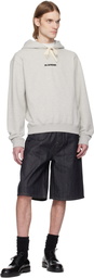 Jil Sander Gray Logo Hoodie
