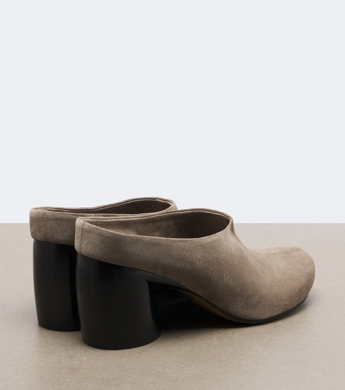 Loewe Oval suede mules