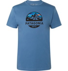 Patagonia - Fitz Roy Scope Logo-Print Organic Cotton-Jersey T-Shirt - Blue