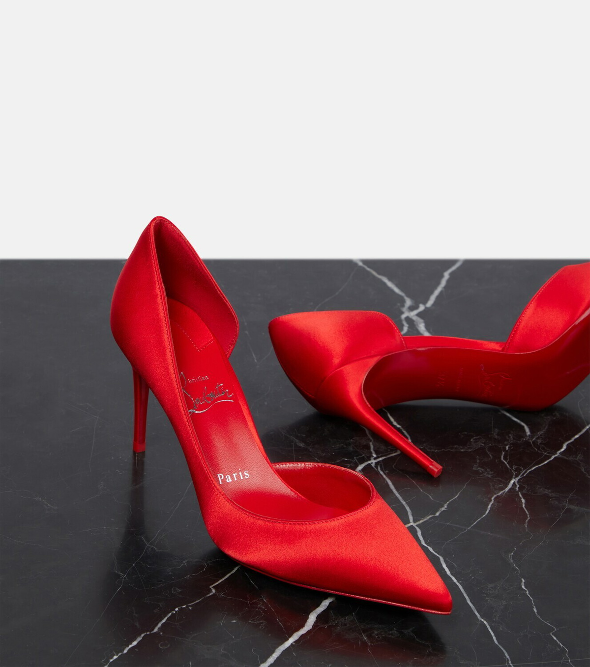 Louboutin satin pumps hotsell