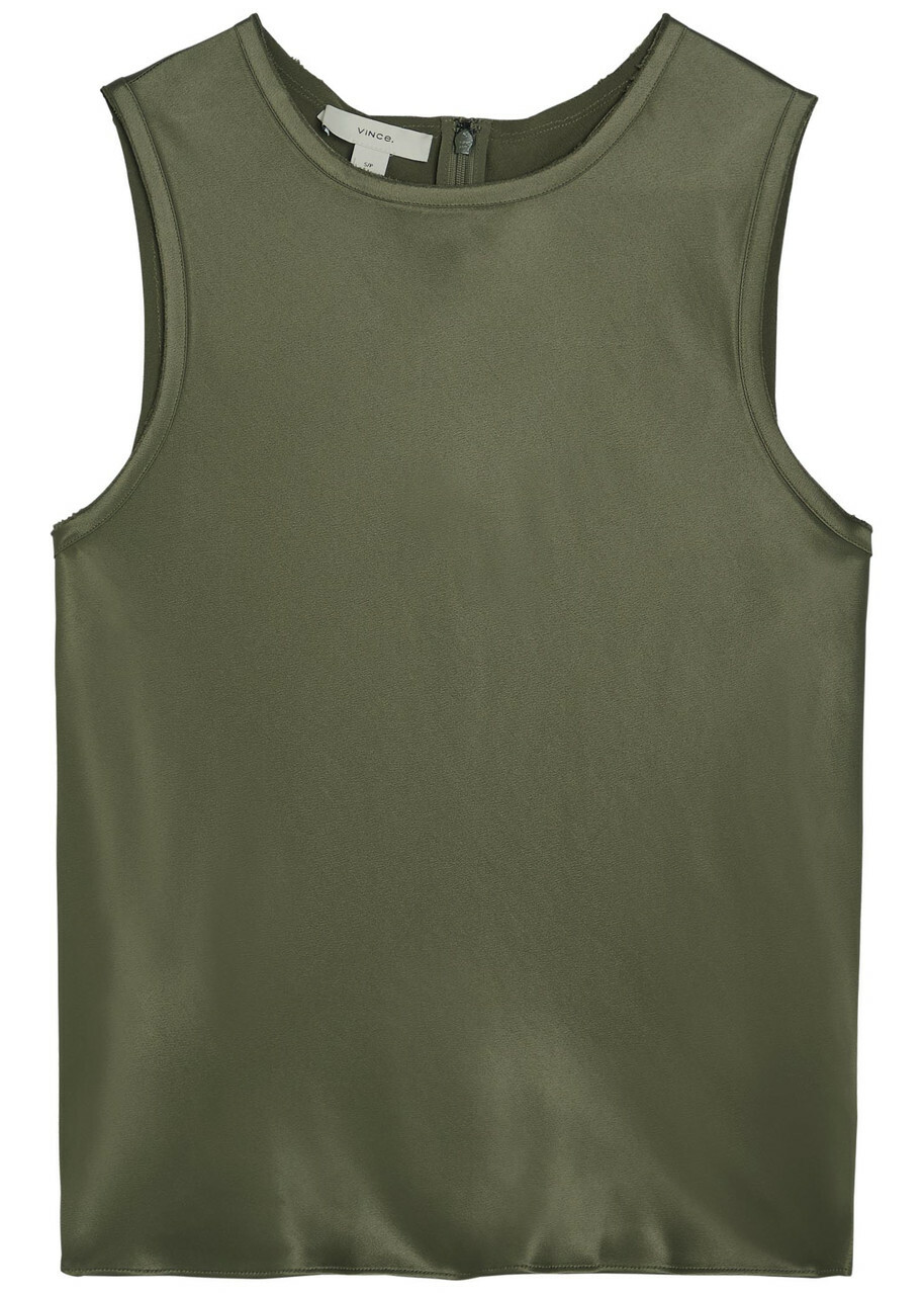 Vince Satin top Khaki