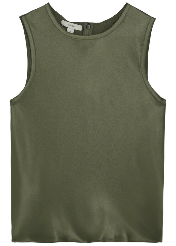 Photo: Vince Satin top Khaki