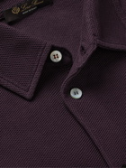 LORO PIANA - Cotton-Piqué Shirt - Burgundy