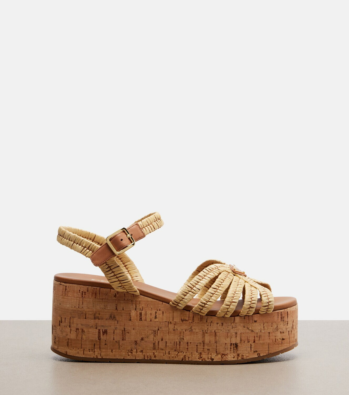 Prada Crochet wedge sandals