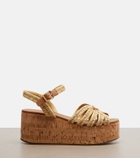 Prada Crochet wedge sandals