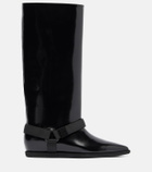 Sacai Leather knee-high boots