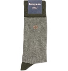 Kingsman - Striped Cotton-Blend Socks - Green