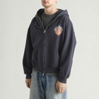 Rhude Men's Automobile Club Zip-Up Hoodie in Vintage Black/Red/White/Blue