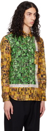 Comme des Garçons Homme Deux Yellow Patterned Shirt