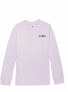 adidas Originals - Logo-Embroidered Printed Cotton-Jersey T-Shirt - Purple