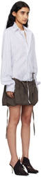 Ottolinger White & Brown Shirt Minidress