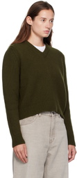 &Daughter Green Glenn V-Neck Sweater