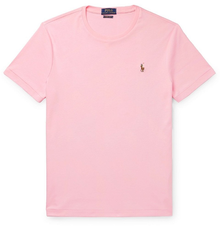 Photo: Polo Ralph Lauren - Slim-Fit Pima Cotton-Jersey T-Shirt - Pink