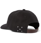 Pop Trading Company - Logo-Flocked Cotton-Twill Baseball Cap - Black