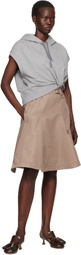 3.1 Phillip Lim Gray Flounce Skirt Hoodie Minidress