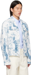 Feng Chen Wang Blue & White Printed Jacket