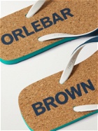 ORLEBAR BROWN - Haston Logo-Debossed Rubber and Cork Flip-Flops - Blue - UK 11