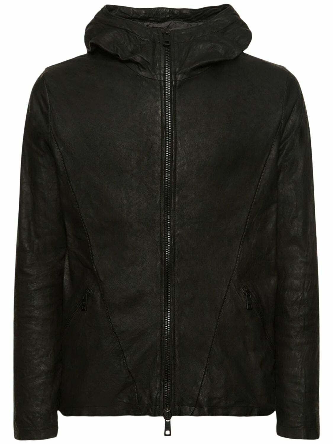 GIORGIO BRATO - Brushed Leather Hooded Jacket Giorgio Brato