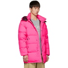 Kenzo Pink Down Elongated Puffer Jacket