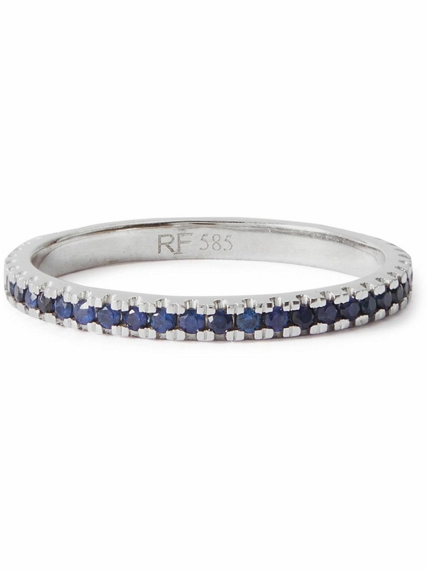 Photo: Roxanne First - 14-Karat White Gold Sapphire Eternity Ring - Blue