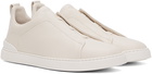 ZEGNA Off-White Triple Stitch Sneakers