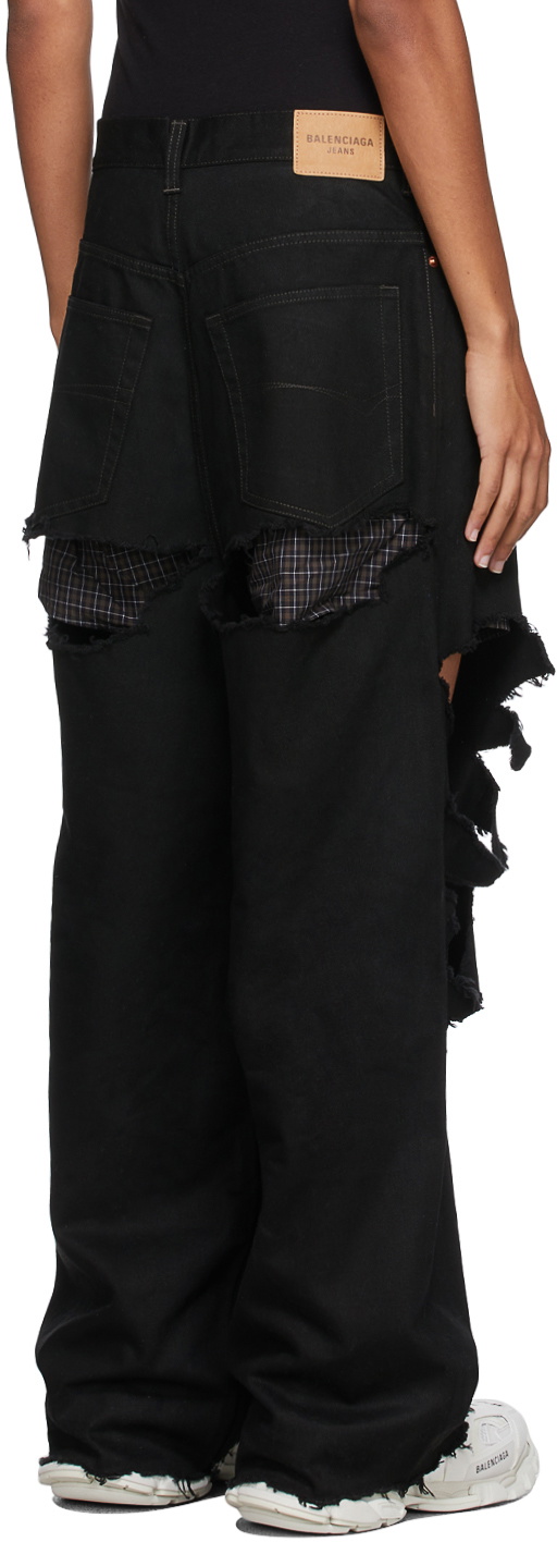 Balenciaga Balenciaga Men's Black Polyester Pants - Stylemyle