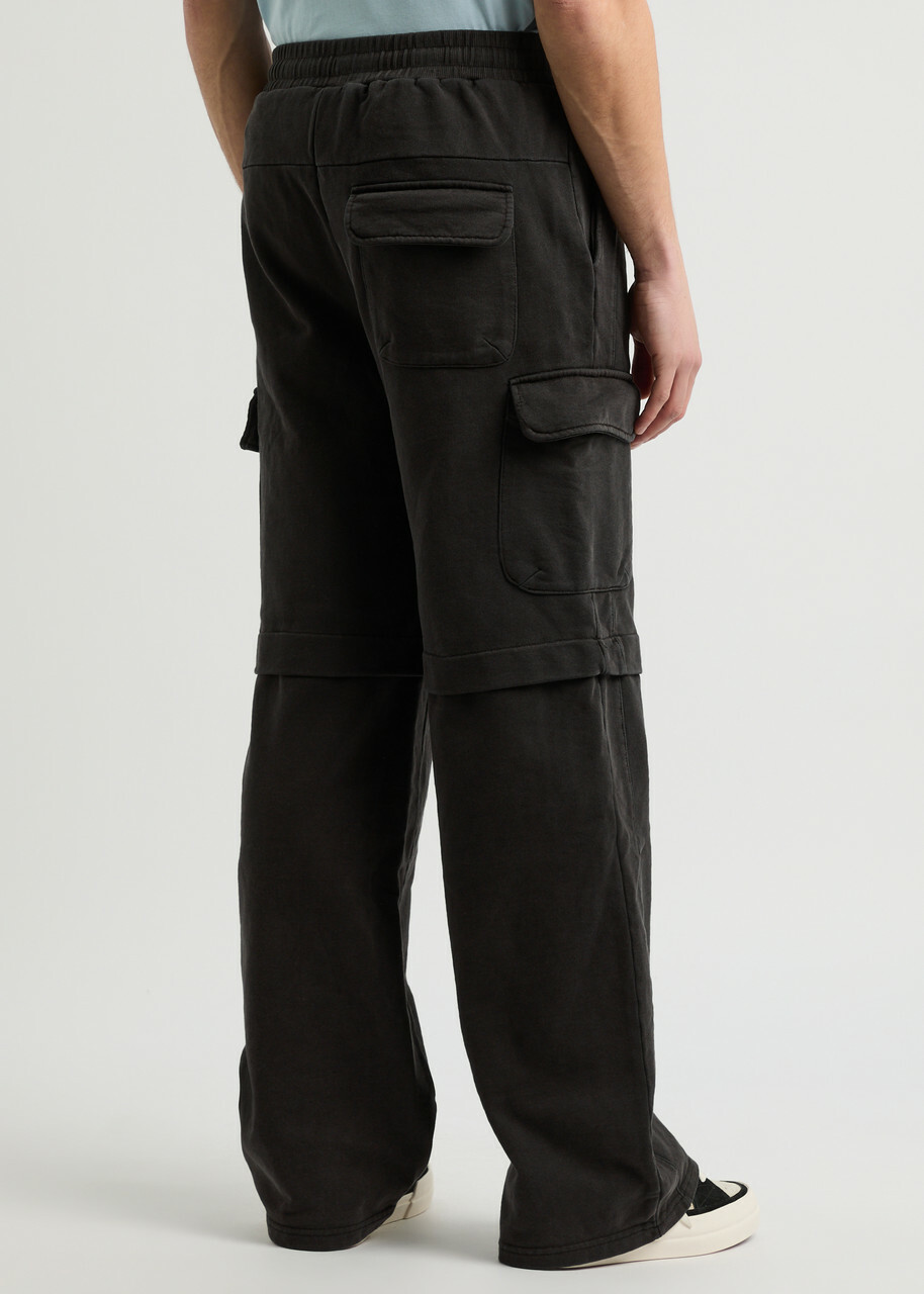 Daily Paper Straight-leg Cotton Cargo Sweatpants Black