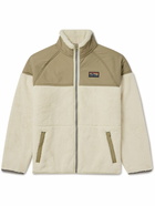 Faherty - Logo-Appliquéd Recycled-Fleece and Shell Zip-Up Jacket - Neutrals