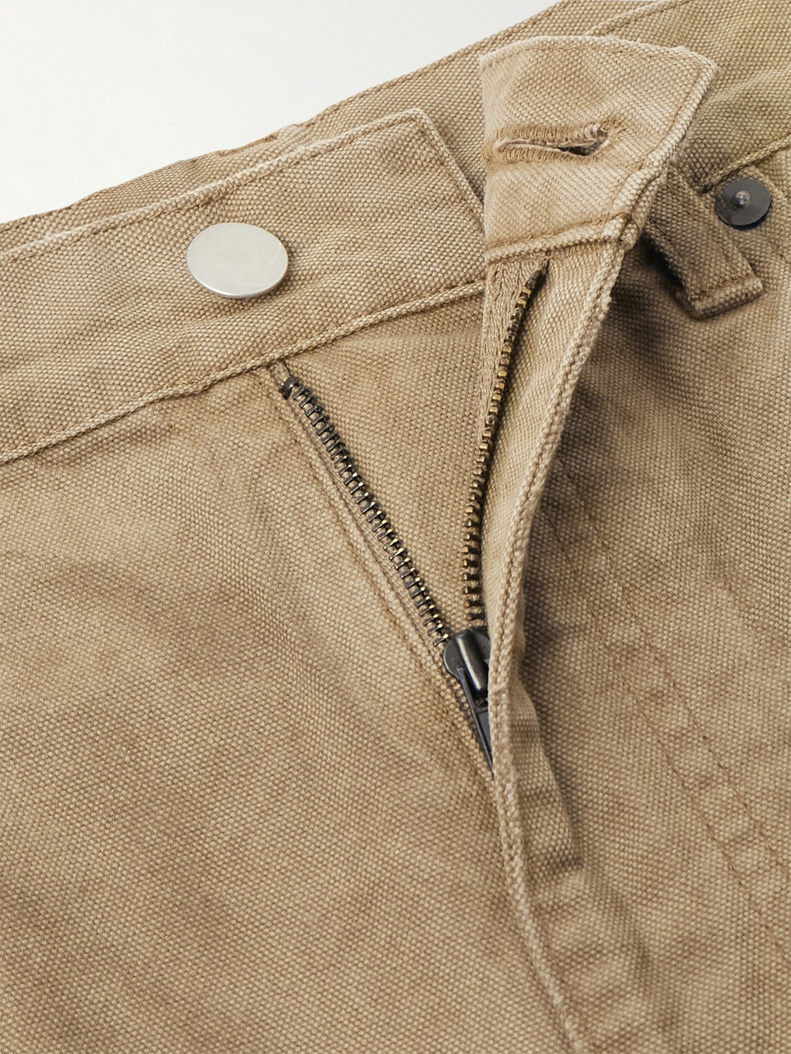 ssstein - Straight-Leg Distressed Cotton Trousers - Neutrals