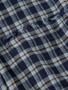 The Elder Statesman - Dune Checked Cotton Shirt - Blue