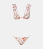 Etro Paisley ruffled bikini