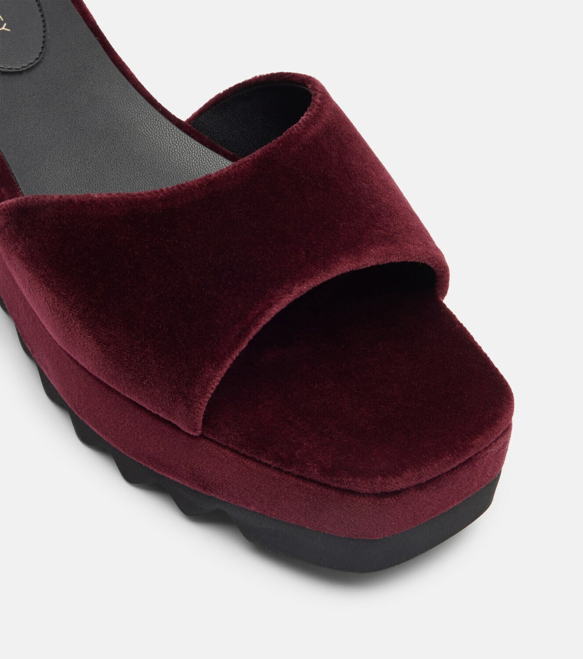 Stella McCartney Sneak Elyse velvet wedge mules
