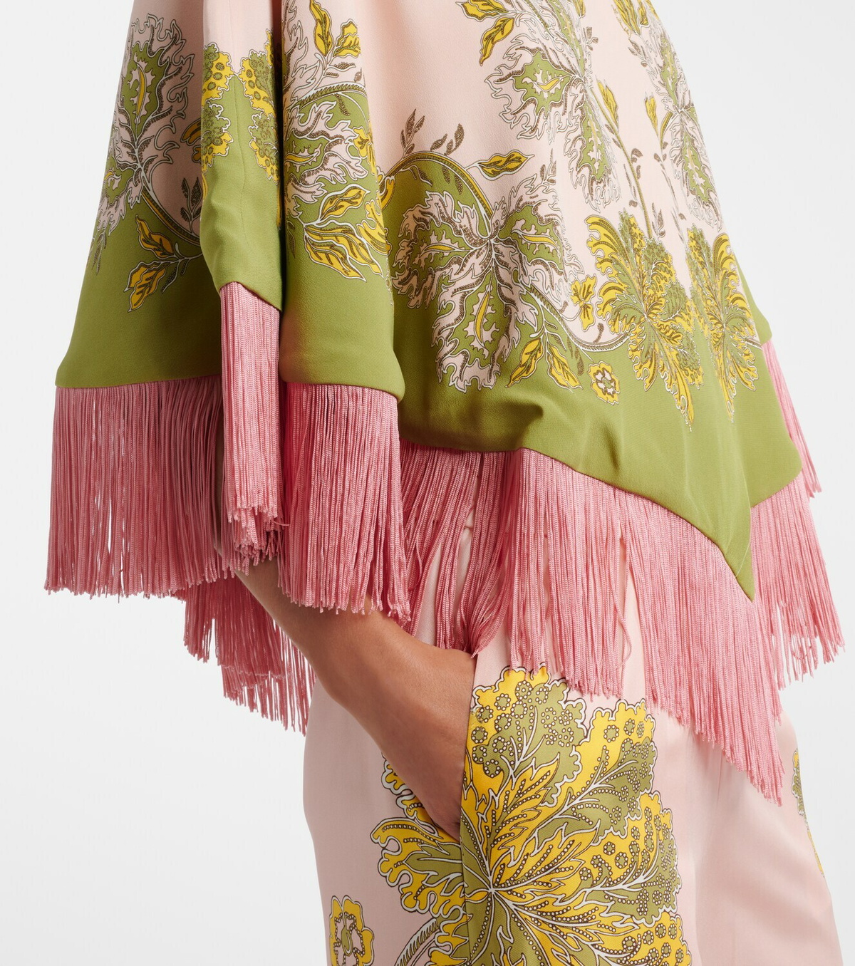 La DoubleJ Swathe Placée reversible satin poncho
