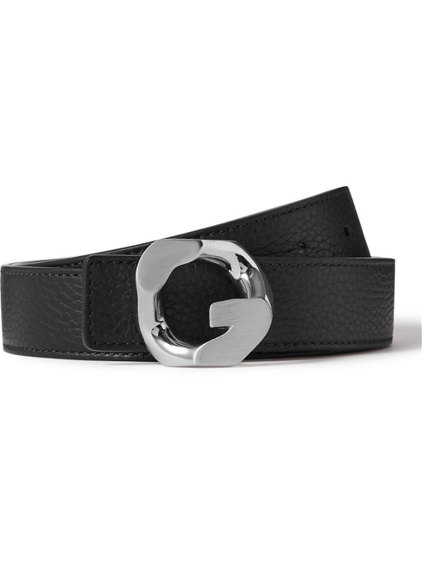Photo: GIVENCHY - 3cm Full-Grain Leather Belt - Black - EU 95