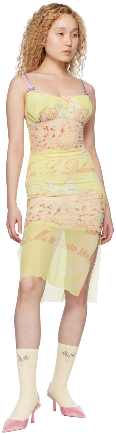 Nodress Yellow Angle Cake Print Skirt