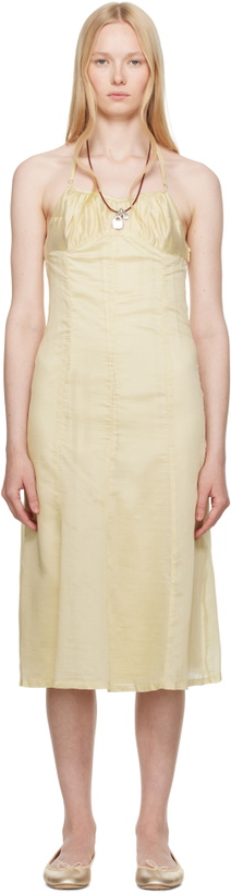 Photo: BELLE Yellow Flore Midi Dress