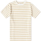 Wax London Dean Stripe T-Shirt in Ecru