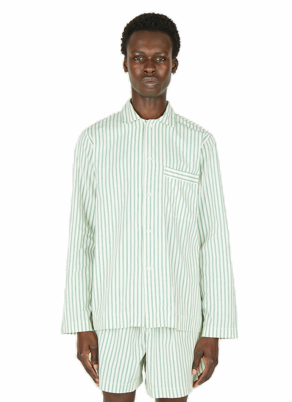 Photo: Classic Striped Sleep Shirt in Green