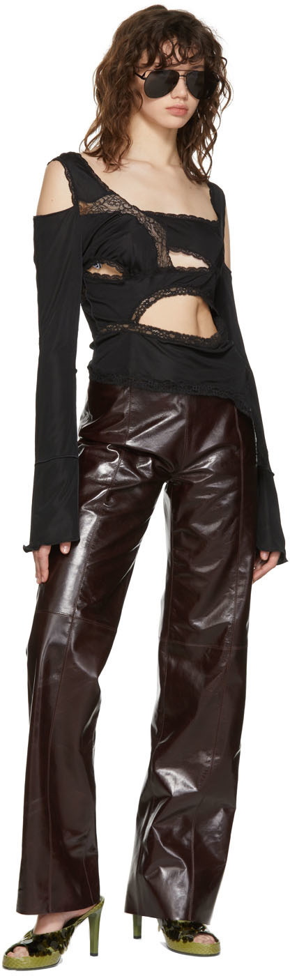 Vaillant Studio SSENSE Exclusive Brown Upcycled Leather Trousers