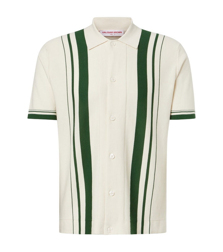 Photo: Orlebar Brown Tiernan striped cotton bowling shirt