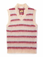 Marni - Brushed Striped Mohair-Blend Sweater Vest - Neutrals