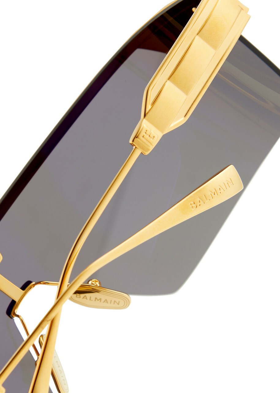 Balmain Eyewear Major Wrap-around Sunglasses - Gold - One Size