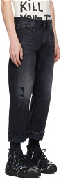 R13 Black Distressed Jeans