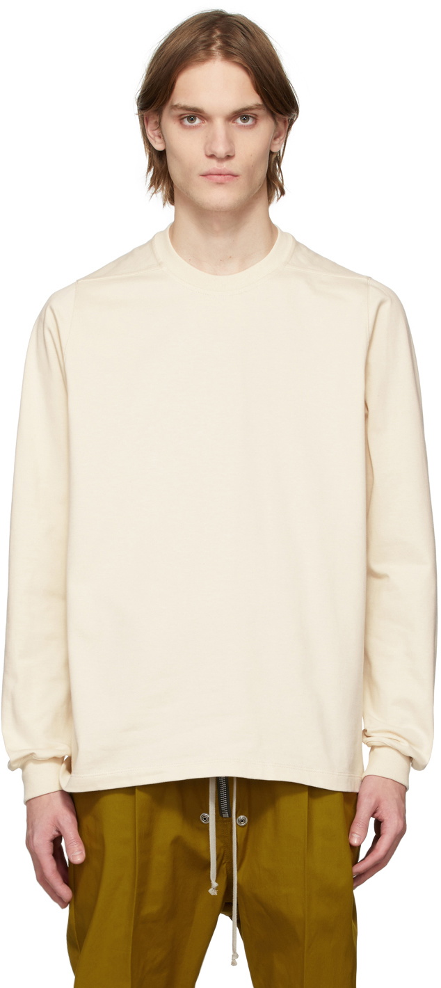 Rick Owens Off-White Short Crewneck Sweatshirt Rick Owens